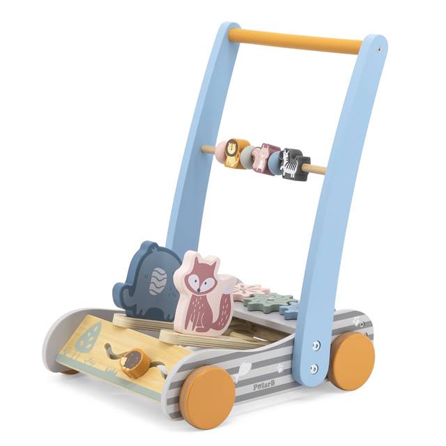 カタカタ 手押し車 木製 おもちゃ 押し車 1歳 1歳半 ポーラービー かたかたウォーカー 出産祝い 赤ちゃん 1歳 誕生日 プレゼント あんよ 歩行練習 ハーフバースデー 男の子 女の子 10ヶ月 11ヶ月 12ヶ月 つかまり立ちのサムネイル
