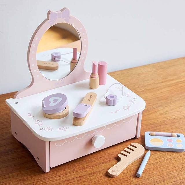 ドレッサー おもちゃ 木製 ままごと ドレッサー&メイクセット ポーラービー 木のおもちゃ メイク お化粧 3歳 4歳 5歳 誕生日プレゼント 女の子 クリスマ...