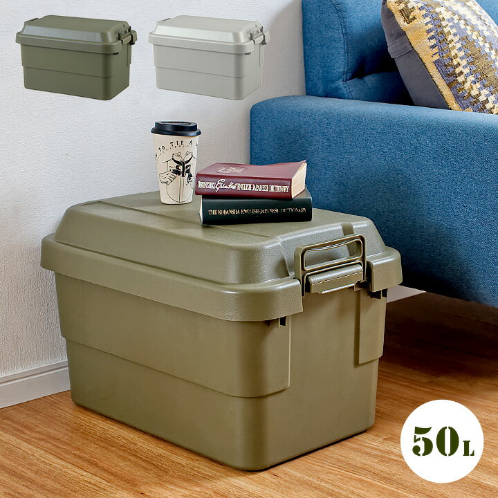 【ポイント7倍！今晩20時開始】【日本製/耐荷重100kg】フタ付き 収納ボックス トランクカーゴ  ...