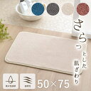 速乾バスマット 50x75cm 4色対応 タオル地風 パイル生地 メッシュ加工 厚手 吸水 高品質 丸洗い可能 バス用品 おしゃれ かわいい 無地 シンプル