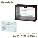 【配送無料】卓上コレクションケース 横型タイプ W600 D230 H400 コレクションケース 収納家具 卓上 横型 ガラス ミラー仕上げ プッシュボタン式 ...