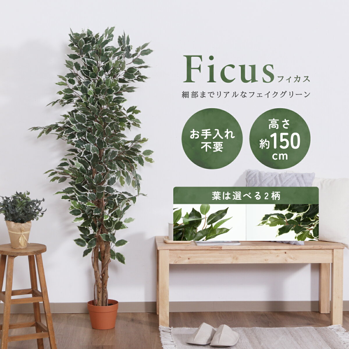 人工観葉植物 フィカス W600 D600 H1500 人工観葉植物 フェイクグリーン 造花 雑貨 インテリアグリーン 室内 ショップ フィカス おしゃれ リア...