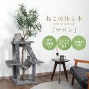 【5/10P増】【配送無料】ねこの休ら木 キャットツリー マロン W715 D450 H1650 ねこの休ら木シリーズ キャットツリー ペット家具 据え置きタイ...