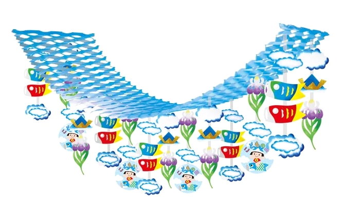 春の装飾品 プリーツハンガー わくわくこいのぼり