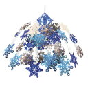 クリスマス・冬の装飾品 センター キラキラスノーフレーク