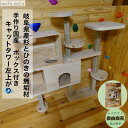 【 anan 25ans 2誌掲載 P5倍 マラソン期間 購入額で最大 10%offクーポン 】 国産 杉 桧のキャットBOX タワー (左上がり)/ シンプル...