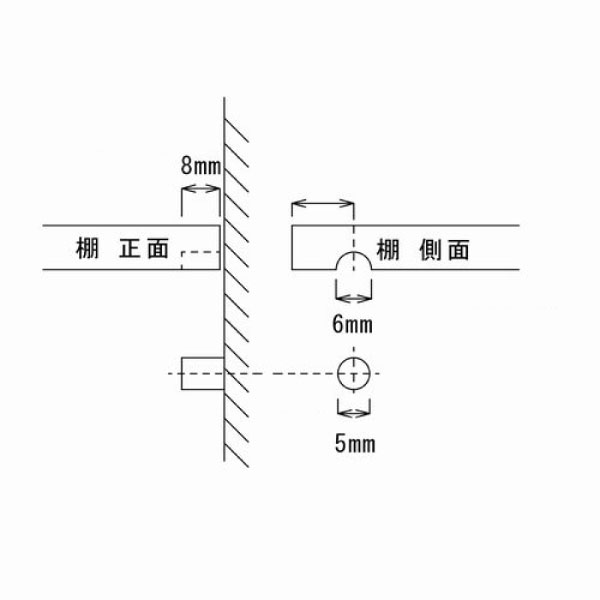 5ミリダボ用ダボ穴シャクリ加工費径6ミリ　深さ8ミリ加工1枚につき