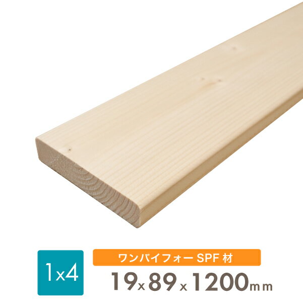 SPF ワンバイ材1×4 木材約19x89x1200(ミリ)
