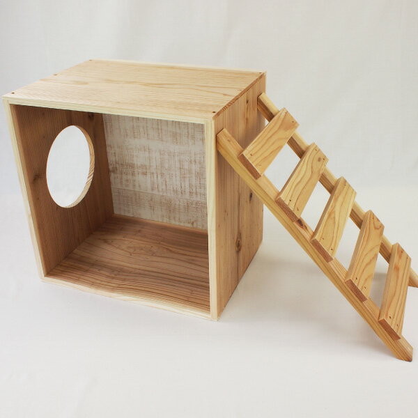 ラダー DIY組合せキューブ 用(接続用25mmビス2本付き） キャットタワー 用 キャットウォーク用 本棚 シェルフ 猫用 はしご 木工 木製 手作り 夏休み 小学生 自由研究 木工教室 ワークショップ キッズ