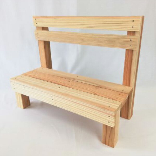 DIY ミニベンチ (組立キット)W490×D227×H400(mm)木製ミニ ベンチ 花台 植木鉢置き 子供椅子 子供用 天然木 木工 木製 手作り 夏休み 小学生 自由研究 木工教室 ワークショップ キッズのサムネイル