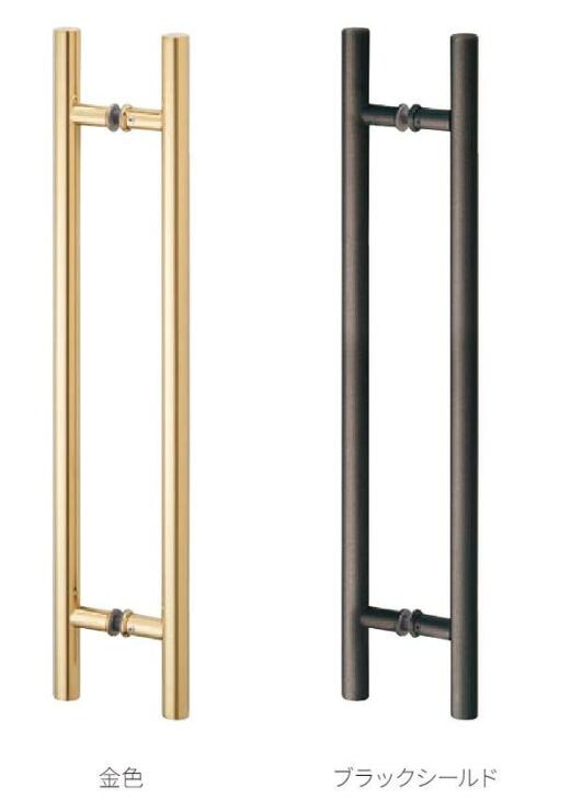 MDS-160 ドアハンドル マルキ金属 MARUKI ドアハンドル 金色 ブラックシールド 真鍮色 高級感 建築金具..