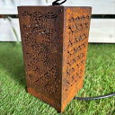 Mole Mini ランタン Square mini万華鏡 mole102000 (コルテン鋼 COR-TEN鋼 サビ 行燈 ガーデニング 照明 ランタン 装飾 光のある空間 ランドスケープ 照明機器 間接照明 庭 行灯 おしゃれ アンティーク かっこいい かわいい ナチュラルガーデン ぬくもり ガーデニング雑貨)