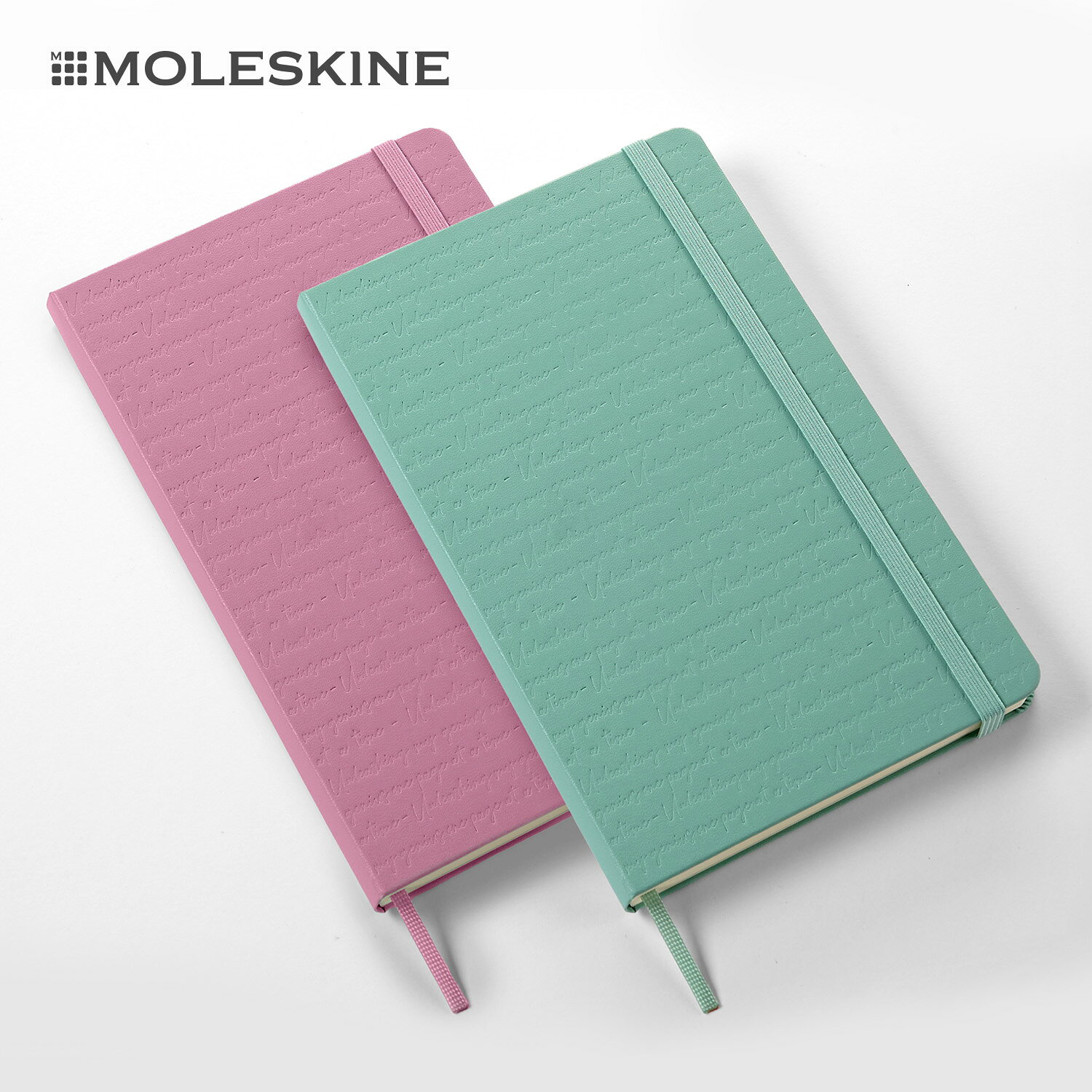 【SALE】【モレスキン公式店 限定ショッパー付】 モレスキン ノート カラーパターン ノートブック エンボス加工ノートブック 横罫 無地 ラージサイズ (横13cm×縦21cm) ハードカバー セージグリーン マジェスティックピンク ノート 新生活 進級 ビジネス 新社会人 ギフト moleskine-10000707 モレスキン 公式楽天市場店 サンプル画像2