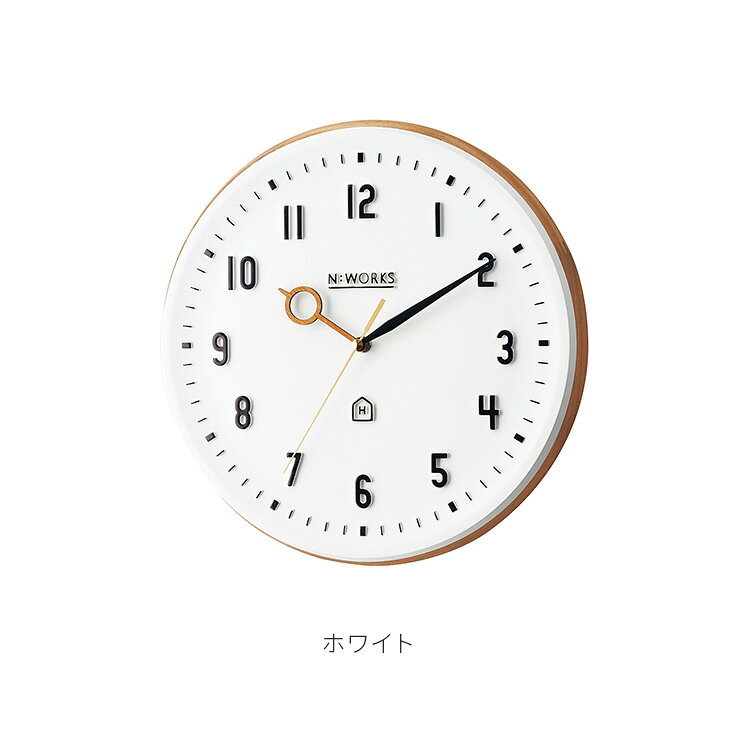 掛け時計 ケンピ Kemppi【壁掛け時計 時計 ウォールクロック モノトーン 木枠 ゴー...