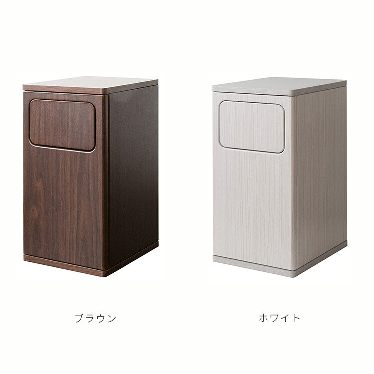 ゴミ箱 20リットル 木製 プッシュ式【ゴミ箱に見えない おしゃれ ダストボックス 幅25cm スリム 高さ48cm 縦型 コンパクト 臭わない 扉付き ふた付き ごみ箱 20L シンプル 北欧 モダン サイドテーブル ナイトテーブル リビング 寝室 玄関 隙間 一人暮らし】