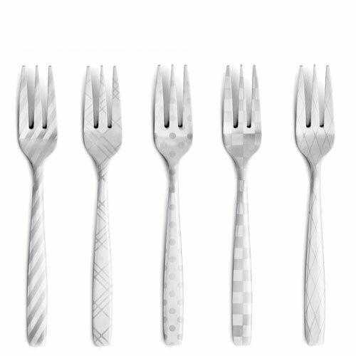 楽天インテリアと雑貨のお店 モリーフカトラリー DRESS Tea Fork Set シルバー5本入り【カトラリー フォーク ティーフォーク セット シルバー キッチン 北欧雑貨 食器 デザイン かわいい 可愛い おしゃれ インテリア プレゼント】