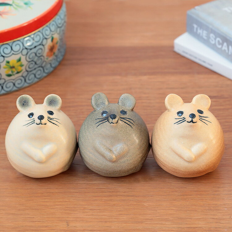 Lisa Larson 3匹のねずみ リサラーソン オブジェ【陶器 動物 かわいい
