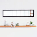 壁掛けミラー 120cm×27cm【全身 鏡 かがみ ミラー 姿見 全身鏡 壁掛け ウォールミラー 高さ120cm 幅27cm 鏡台 木製 ブラウン シンプル 軽量 コンパクト 飛散防止 横掛け 横向き 北欧 かわいい おしゃれ 一人暮らし 玄関 洗面台 引っ越し祝い インテリア スタンドミラー】