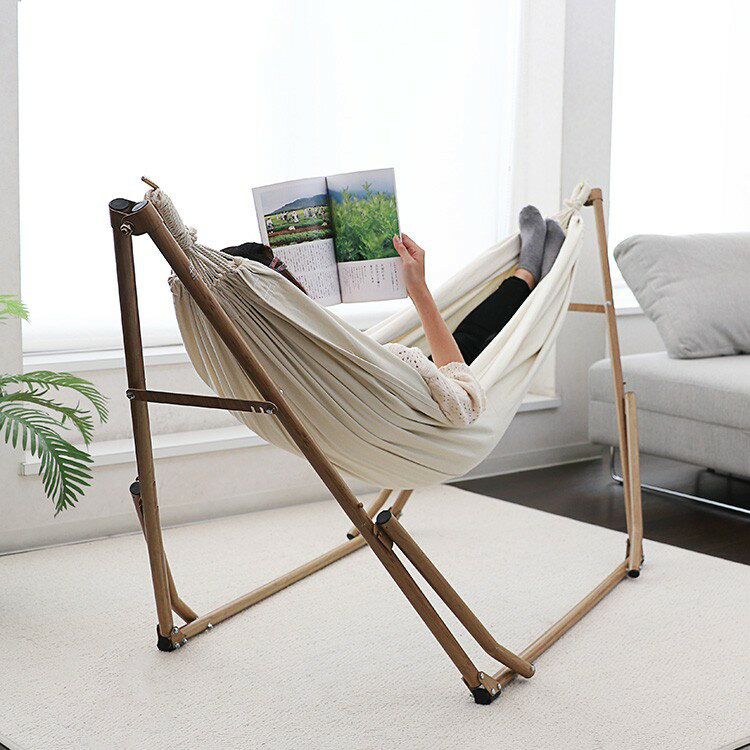3WAY自立式ポータブルハンモック 綿 Sifflus シフラス【ハンモック チェア ハンガーラック 室内 アウトドア 自立式 収納バッグ付き インテリア ナチュラル 木 アイボリー かわいい 可愛い おしゃれ 北欧 テイスト ギフトプレゼント 誕生日 父の日 実用的 結婚祝い】通販格安セール情報 楽天 通販
