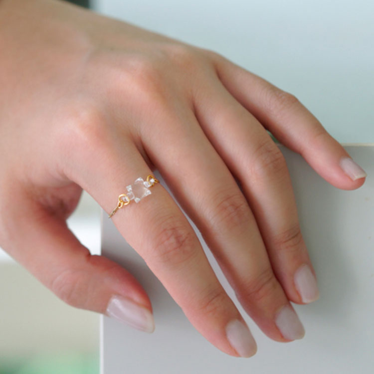 HARIO LWF リング ムーンライト HAA-ML-004R【ハリオランプワークファクトリー ジュエリー アクセサリー ガラス 硝子 レディース レディース ジュエリー シンプル おしゃれ かわいい 女性 ホワイトデー 記念日 ギフト 誕生日プレゼント】のサムネイル