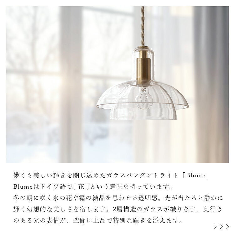 ペンダントライト 1灯 Blume ブルーメ schon 吊り下げ 照明 おしゃれ 北欧 LED トイレ 寝室 階段 廊下 インテリア 電気 洗面所 ダイニング照明 キッチン照明 真鍮 ガラス 天井照明 照明器具 かわいい 内玄関 間接照明 アンティーク モダン シンプル ルームライト 一人暮らし mollif-10028300 インテリアと雑貨のお店 モリーフ サンプル画像3