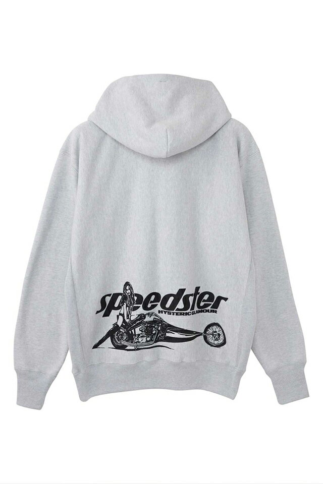 最大10 OFFクーポン HYSTERIC GLAMOUR ヒステリックグラマー 02233CF03 SPEEDSTER ヘビーウエイトパーカー TOP GRAY 正規通販 メンズ