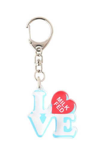 MILKFED. ミルクフェド 103232054005 LOVE KEYCHAIN MILKFED. キーホルダー WHITE 正規通販 レディース MILKFED. ミルクフェド 103232054005 LOVE KEYCHAIN MILKFED. キーホルダー WHITE 正規通販 レディース