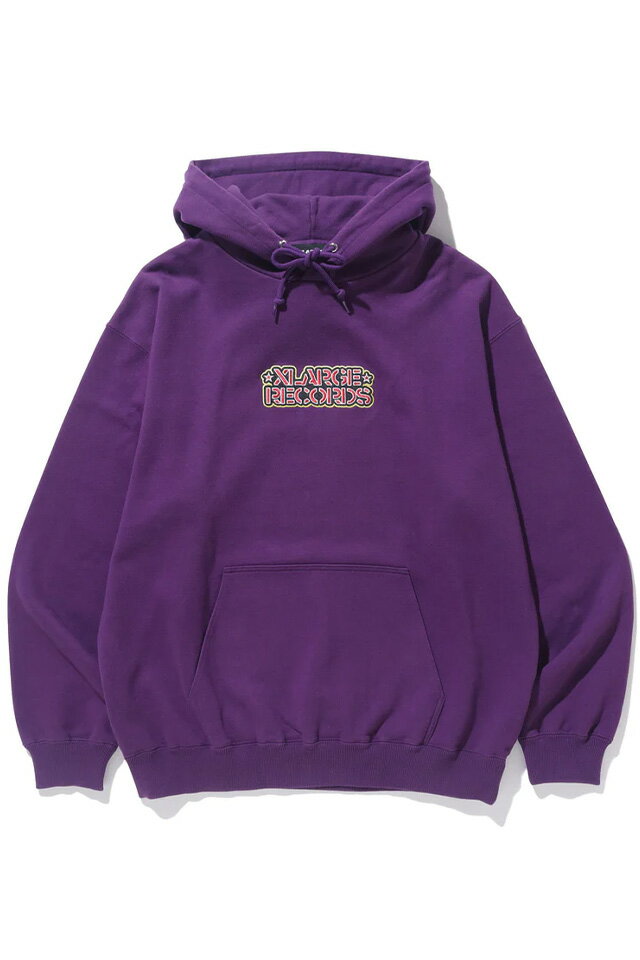 セール40 OFF XLARGE エクストララージ 101234012017 XLARGE RECORDS HOODED SWEATSHIRT パーカー PURPLE 正規通販 メンズ レディース