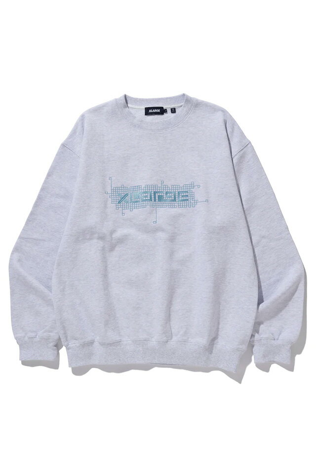 エクストララージ パーカー メンズ セール40%OFF XLARGE エクストララージ 101233012019 ELECTRONIC CIRCUIT CREWNECK SWEATSHIRT XLARGE クルーネックスウェット ASH 正規通販 メンズ レディース