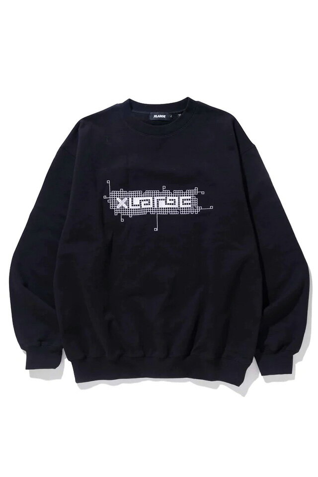 セール40 OFF XLARGE エクストララージ 101233012019 ELECTRONIC CIRCUIT CREWNECK SWEATSHIRT XLARGE クルーネックスウェット BLACK 正規通販 メンズ レディース