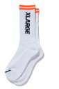XLARGE エクストララージ 101232054002 CONTRAST STRIPE STANDARD LOGO SOCKS XLARGE ソックス WHITE 正規通販 メンズ レディース xlarge(4)