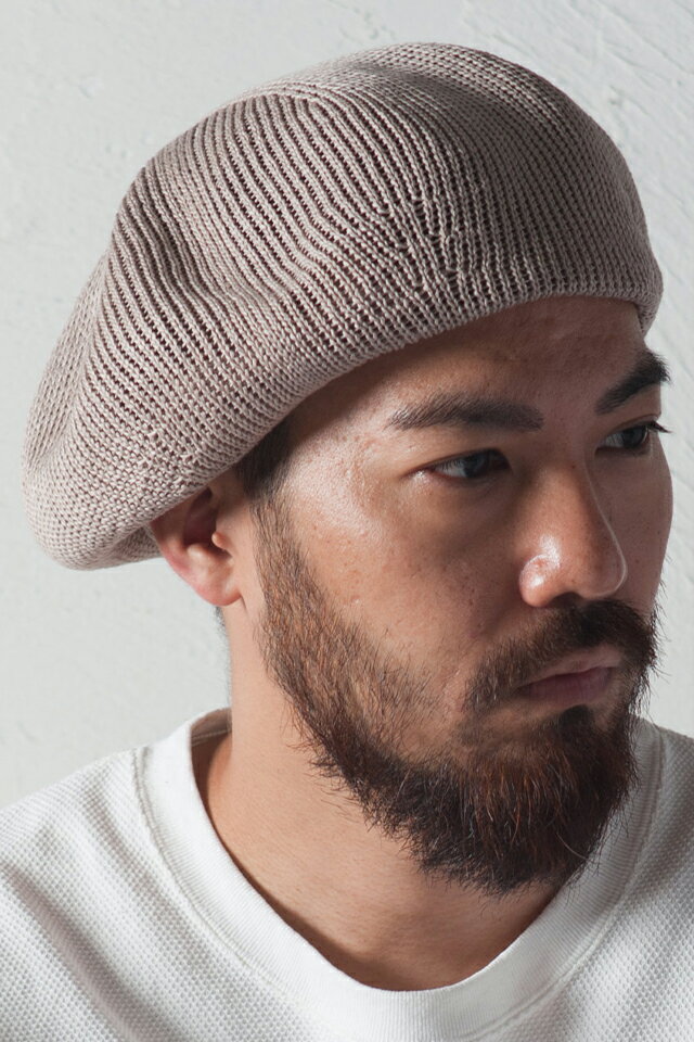 お買い物マラソン最大10%OFFクーポン RACAL ラカル RL-20-1099 Cotton Knit Beret コットンニットベレー LIGHT BEIGE 正規通販 メンズ レディース