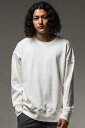 RESOUND CLOTHING リサウンドクロージング BASIC-CUT-002 wafful thermal loose trainer ワッフルサーマルルーズトレーナー WHITE 正規通販 メンズ