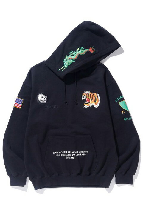 楽天モロトフカクテルXLARGE エクストララージ 101241012014 TIGER EMBROIDERY HOODED SWEATSHIRT XLARGE パーカー BLACK 正規通販 メンズ レディース