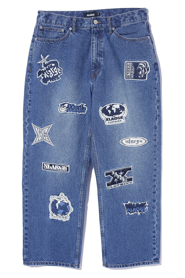 楽天モロトフカクテル期間限定セール20％OFF XLARGE エクストララージ 101242031004 PATCHED DENIM PANTS デニムパンツ INDIGO 正規通販 メンズ レディース