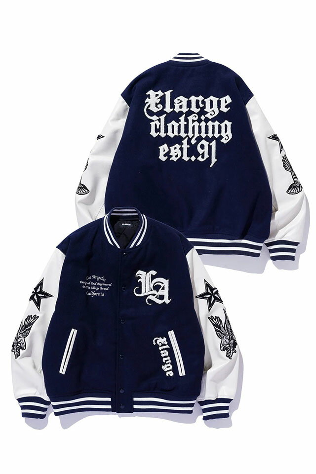 XLARGE スタジャン ブラック/ホワイト 楽天市場】エクストララージ スタジャン（カラーブラック）の通販
