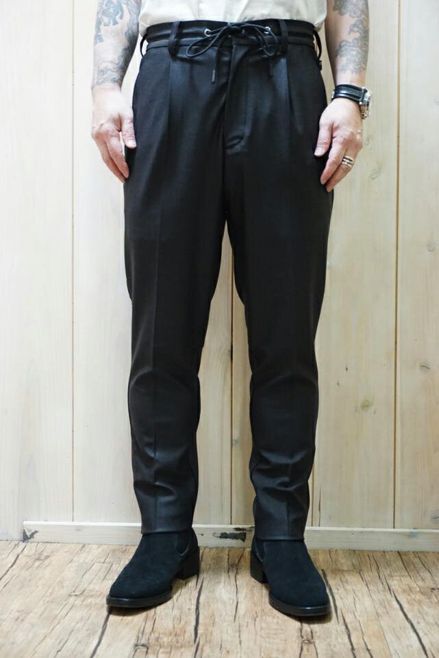 junhashimoto ϥ 1072510054 EASY TUCK PANTS -USO TWILL- åѥ BLACK  