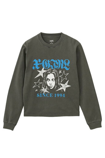 セール20%OFF X-girl エックスガール 105251011007 STAR AND FACE LOGO FADED L/S TEE Tシャツ BLACK 正規通販 レディース セール20%OFF X-girl エックスガール 105251011007 STAR AND FACE LOGO FADED L/S TEE Tシャツ BLACK 正規通販 レディース