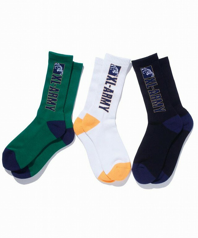 当店モロトフカクテルがセレクトしたXLARGE エクストララージ 101213054015 ARMY LOGO SOCKS アーミーロゴソックスです。★XLARGE エクストララージの快適な履き心地が魅力のアーミーロゴソックス★【商品説明】...