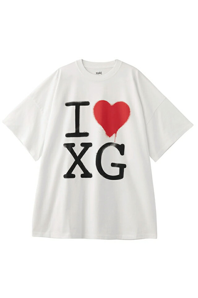 X-girl エックスガール 105252041007 STENCIL I LOVE XG LOGO S/S BIG TEE DRESS Tシャツワンピース WHITE 正規通販 レディース