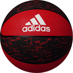 adidas アディダス バスケットボール 中学生以上男子 7号球 シャドースクワッド レッド×ブラック AB7123R