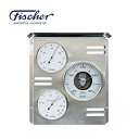 【温湿度気圧計】Fischer-barometer Weather Staition “Square”（ウェザー ステーション 