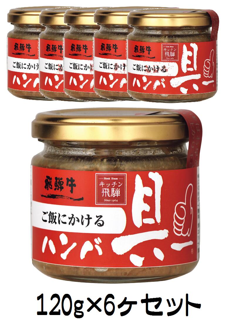 【ごはんにかけるハンバーグ!?】【送料無料※沖縄・離島へは別途送料有り・先様配送可】キッチン飛騨 飛騨ハム ご飯にかける飛騨牛ハンバ具ー 120g×6ヶセット【包装のし不可】【県民グルメ・飛騨牛・大容量セット】