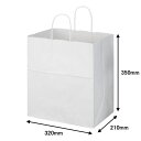 【ギフト用手提げ白袋】紙袋 白無地(丸ひも)マチ広白小 35×32×21cm【ギフト商品同梱用(※単品注文不可)・手渡し用のみ・色柄指定不可・のし包装不可・先様...