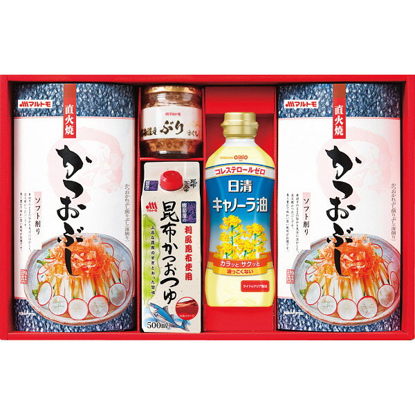 【包装のし完全無料】「マルトモ バラエティギフト (CR-30A) 」 贈答品 返礼品 ギフト ごはんのおとも 調味料詰め合わせ 食材詰め合わせ 簡単おかず 昆布かつおつゆ かつおぶし ぶりほぐし おかず 日清キャラノーラ油
