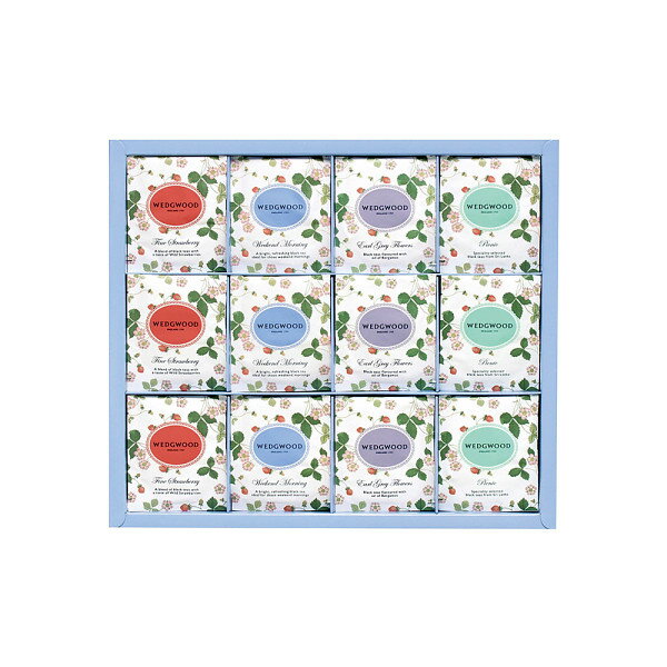 「WEDGWOOD ウェッジウッド ワイルドストロベリーティーバッグ（WSN-30TB)」紅茶 ティーバッグ フルーツティー 詰合せセット 英国 イギリス 贈答品 贈り物 ギフト お返し 返礼品【包装のし完全無料】