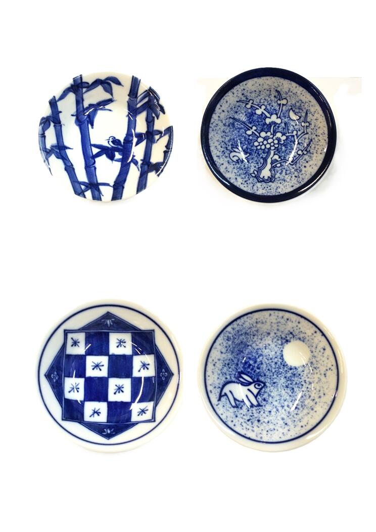 【箱汚れなどのためアウトレット・B級品・訳あり】「小倉陶器 魯山人 写しの器 染付絵変わり小さな小鉢 各4種(L1054) バラ」小鉢 陶器 皿 小皿 おしゃれ...