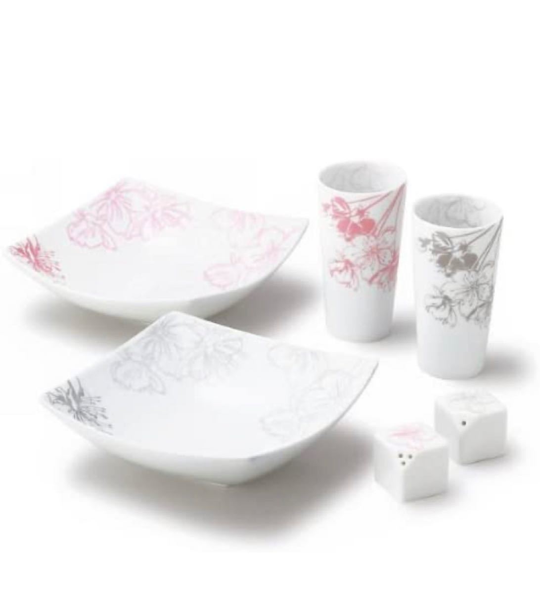 「桃山陶器 山本寛斎 セレッソペアパスタセット計6点セット(YK3014-1)」パスタ皿 食器セット 訳あり アウトレット【返品交換キャンセル不可・先様(お相手...