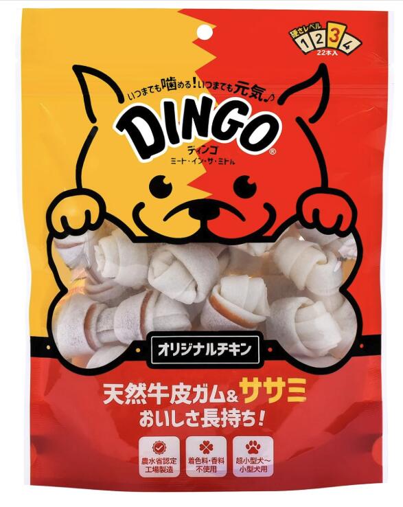 ディンゴ (Dingo) ミート・イン・ザ・ミドル オリジナルチキン ミニ22本入 犬 犬用 おやつ 歯磨き ガム..