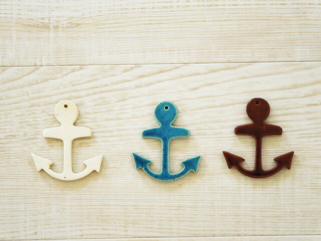 陶製 オーナメント 穴あり イカリ アンカー インテリア